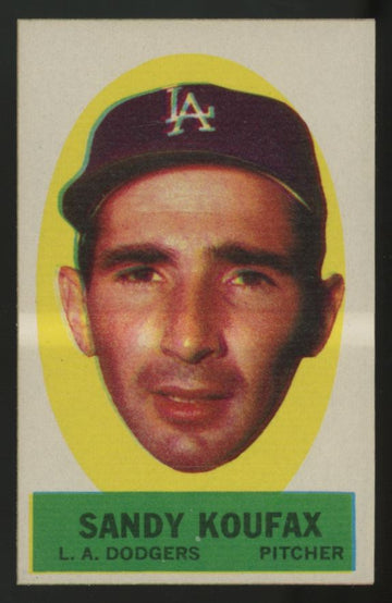 1963 Topps Peel-Offs Sandy Koufax Instructions Back EX/MT-NM
