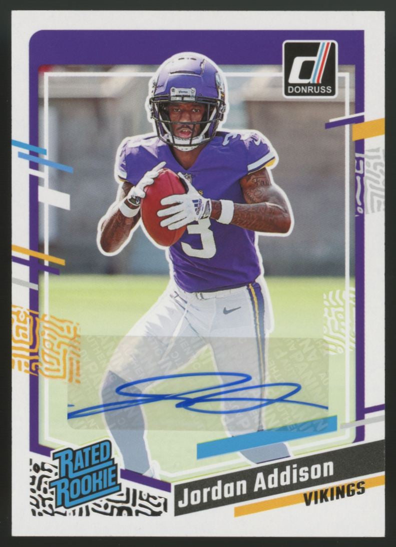 2023 Donruss Jordan Addison RC Rated Rookie Auto #368