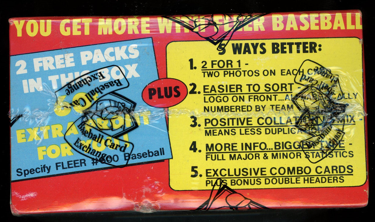 1983 Fleer Baseball Wax Box BBCE Wrapped And Sealed