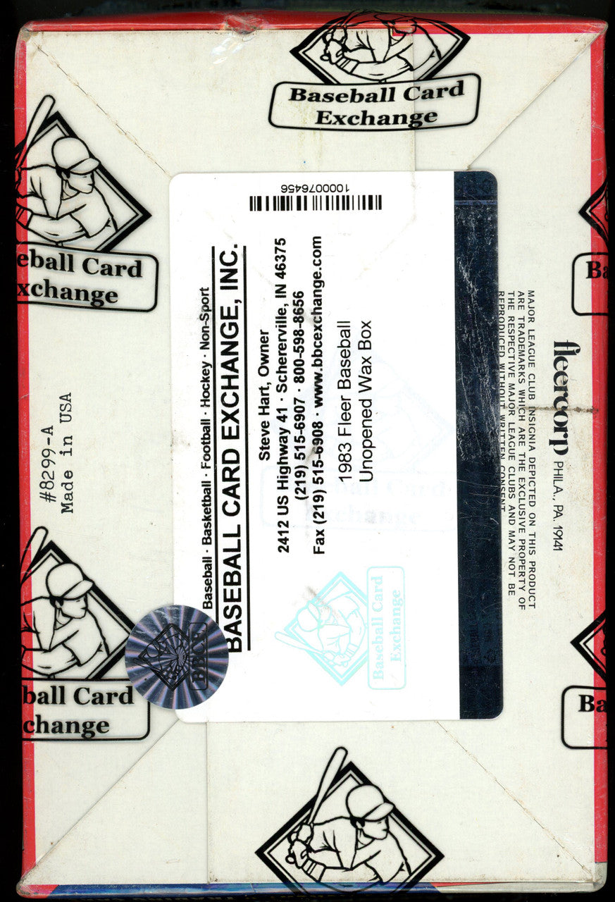 1983 Fleer Baseball Wax Box BBCE Wrapped And Sealed