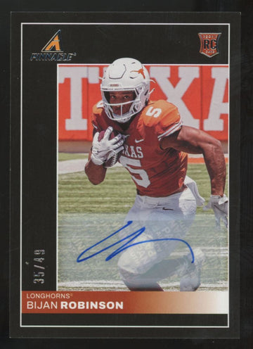 2023 Panini Chronicles Pinnacle Draft Bijan Robinson RC Auto /49 #11