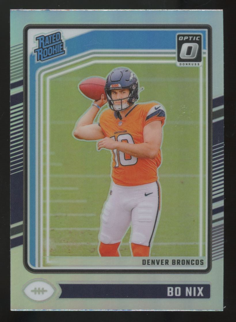 2024 Donruss Optic Bo Nix RC Rated Rookie Silver #209