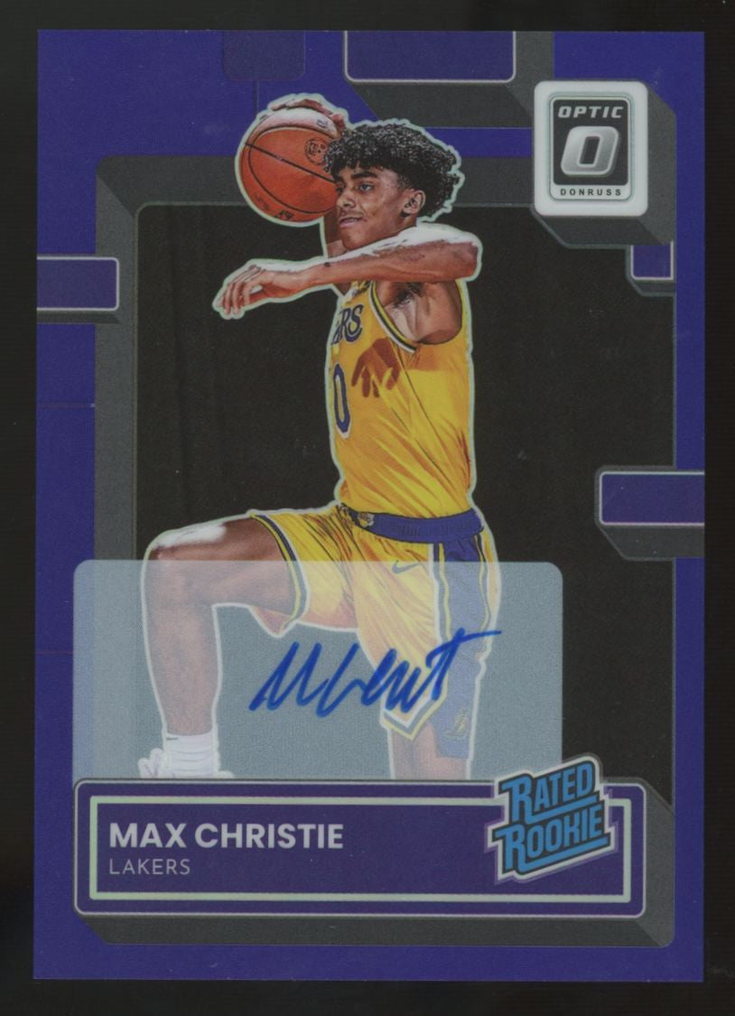 2022-23 Donruss Optic Max Christie Rated Rookie Purple Auto #233