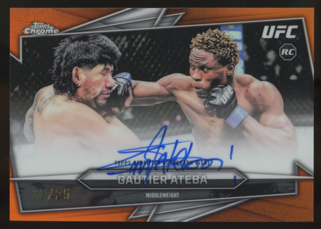 2026 Topps Chrome UFC Gautier Ateba RC Orange Refractor Auto /25 #BAV-AG
