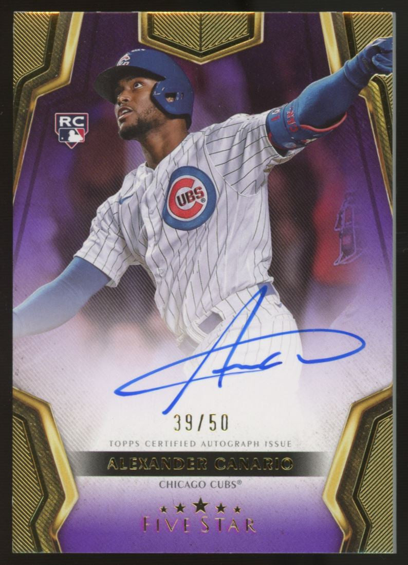 2024 Five Star Alexander Canario RC Auto Purple /50 #FSA-AC