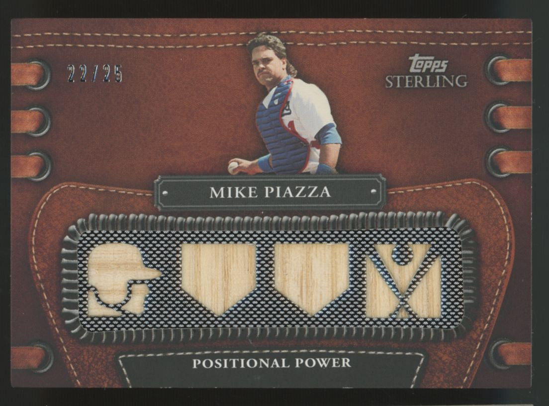 2010 Topps Sterling Mike Piazza Legendary Leather Quad Patch /25 #4LLR-27