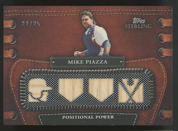 2010 Topps Sterling Mike Piazza Legendary Leather Quad Patch /25 #4LLR-27
