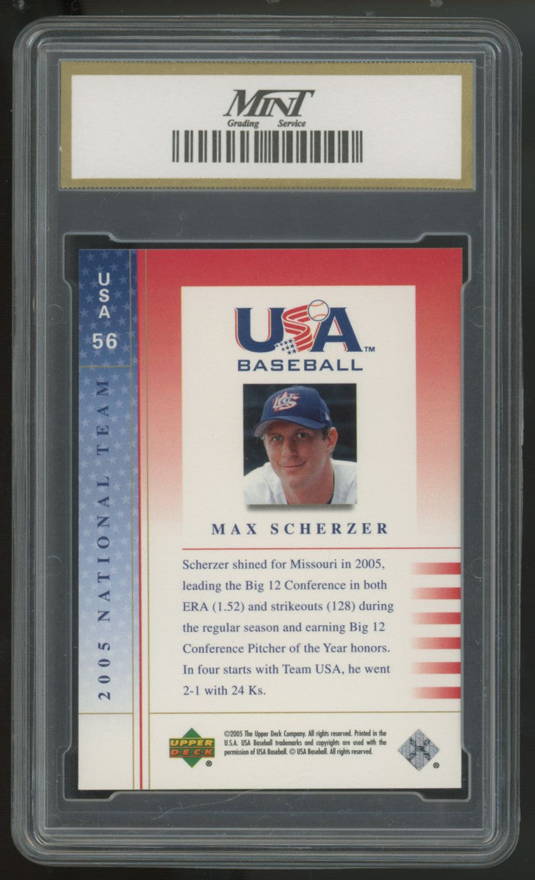 2005 Upper Deck Max Scherzer RC Team USA #USA56 MGS 10