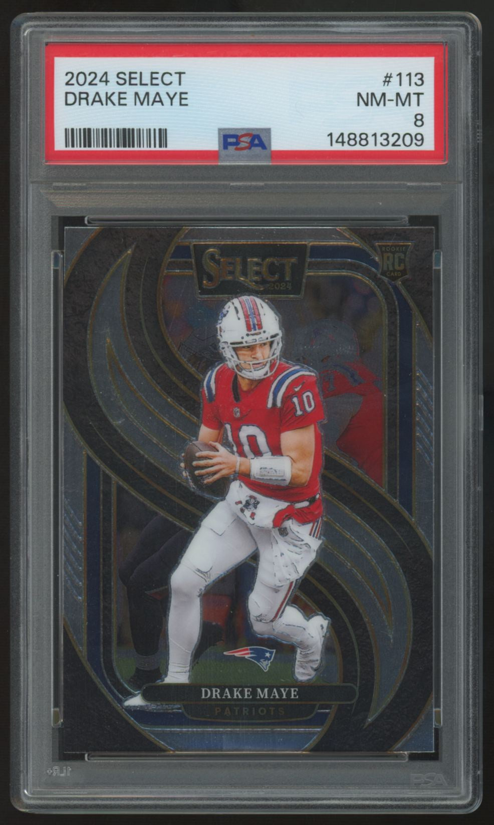 2024 Panini Select Drake Maye RC Premier Level #113 PSA 8