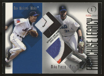 2004 Fleer Mike Piazza Matsui Franchise Legacy Dual Game Worn Patch #FL/KM-MP