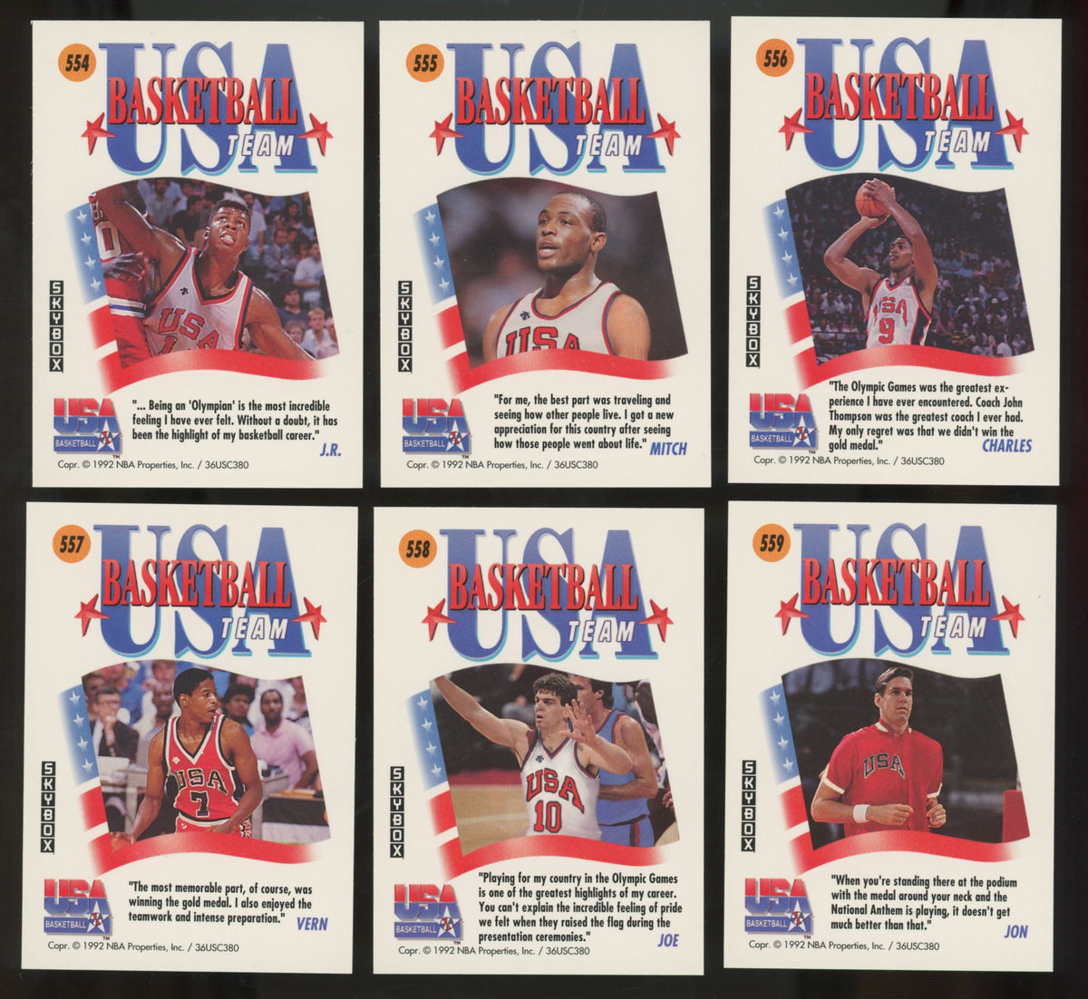 1991-92 SkyBox Team USA Complete Set (34/34)