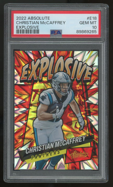 2022 Absolute Christian McCaffrey Explosive SSP #E18 PSA 10