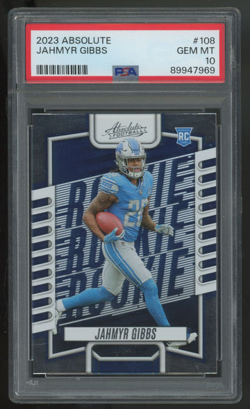 2023 Panini Absolute Jahmyr Gibbs RC #108 PSA 10