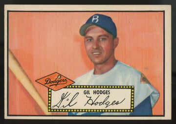 1952 Topps Gil Hodges Black Back #36 EX