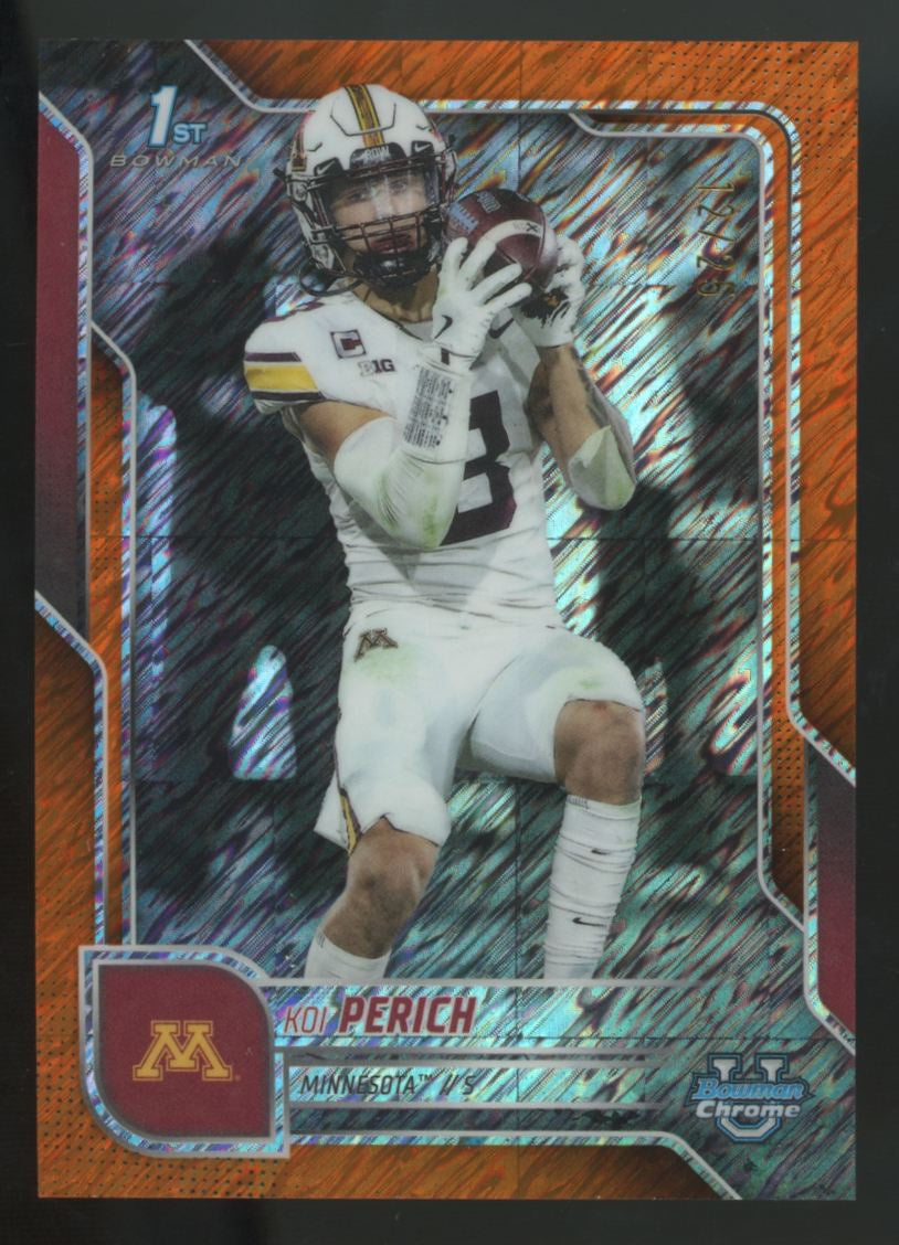 2025 Bowman Chrome University Koi Perich 1st Orange Shimmer /25 #116