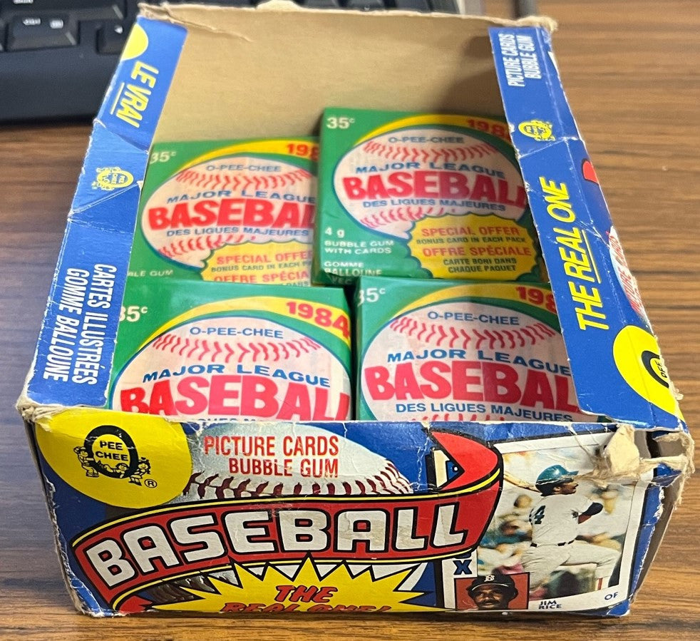 1984 O-Pee-Chee Baseball Sealed Wax Packs Lot of 13 in Box