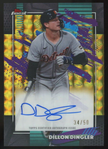 2026 Topps Finest Dillon Dingler Gold Geometric Refractor Auto /50 #FA-DD