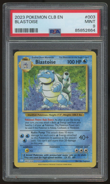2023 Pokemon Blastoise Trading Card Game Classic Holo #003 PSA 9