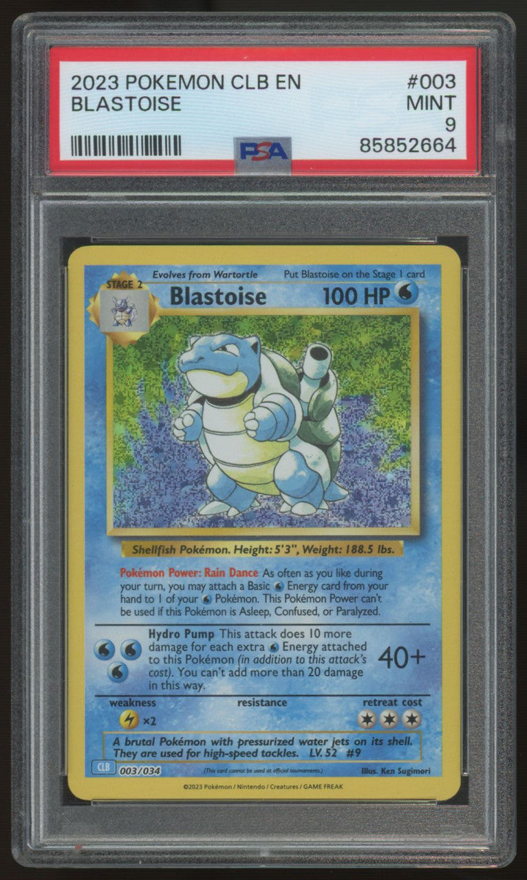 2023 Pokemon Blastoise Trading Card Game Classic Holo #003 PSA 9