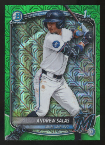 2025 Bowman Chrome Mega Andrew Salas 1st Prospect Green /99 #BCP-156