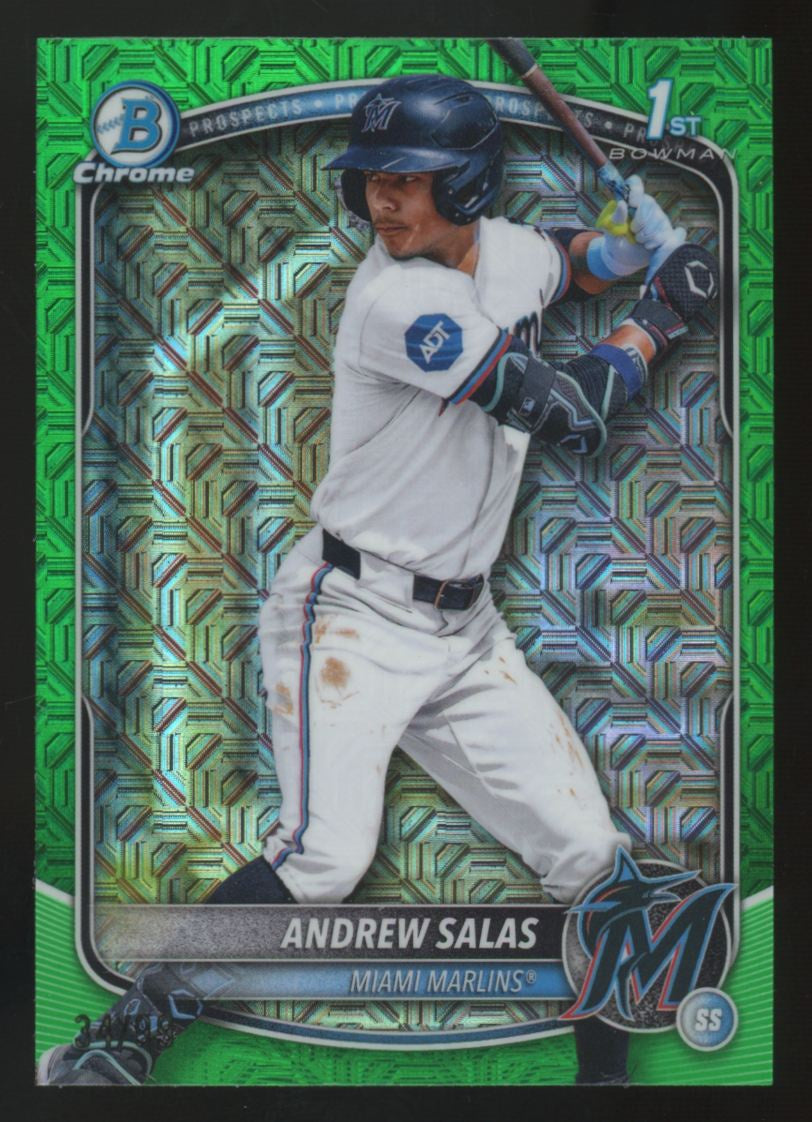 2025 Bowman Chrome Mega Andrew Salas 1st Prospect Green /99 #BCP-156