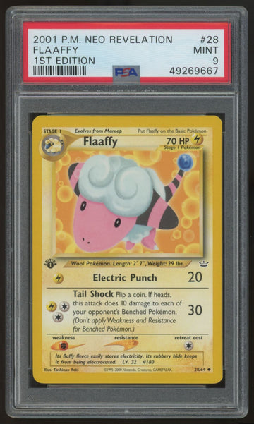 2001 Pokemon Flaafy Neo Revelations 1st Edition #28 PSA 9