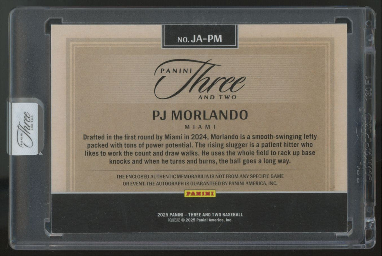 2025 Three & Two PJ Morlando Jersey Autographs /99 #JA-PM