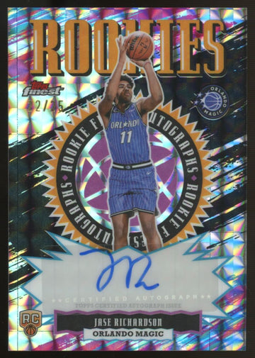 2025-26 Topps Finest Jase Richardson RC Finest Rookies Black Geometric Auto /25