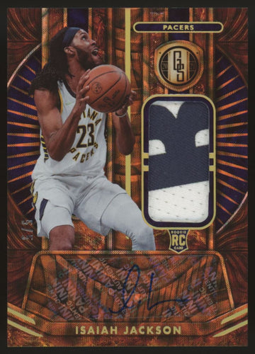 2021-22 Chronicles Gold Standard Isaiah Jackson RC Patch Auto RPA /5 #GSJ-ISJ