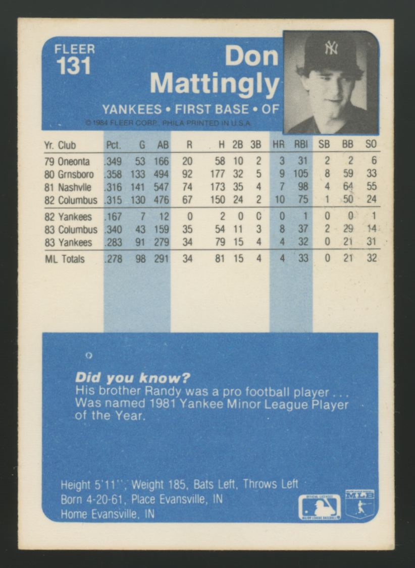 1984 Fleer Baseball Complete Set EX/MT-NM