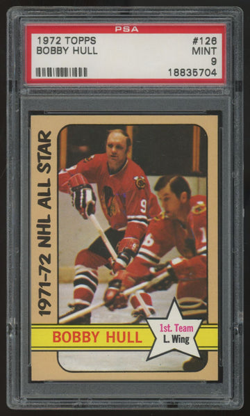 1972-73 Topps Brett Hull All-Star #126 PSA 9
