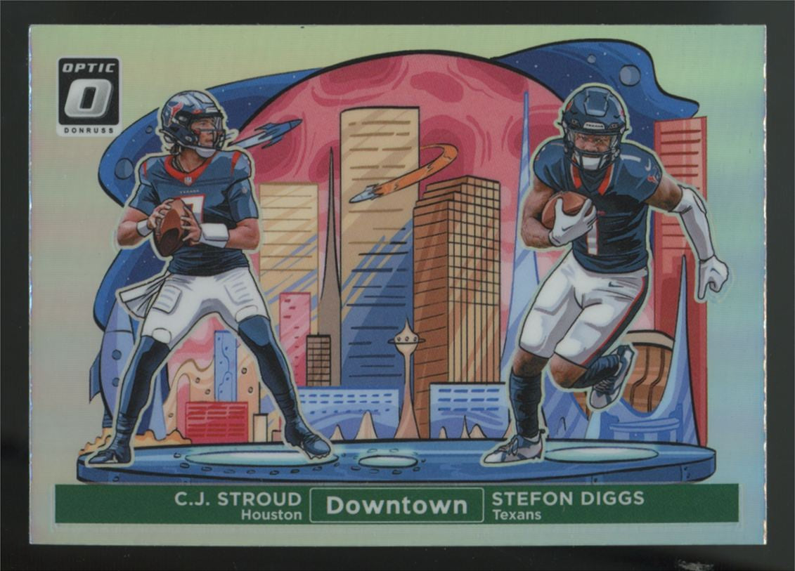 2024 Donruss Optic C.J. Stroud / Stefon Diggs Downtown Duos SSP #5