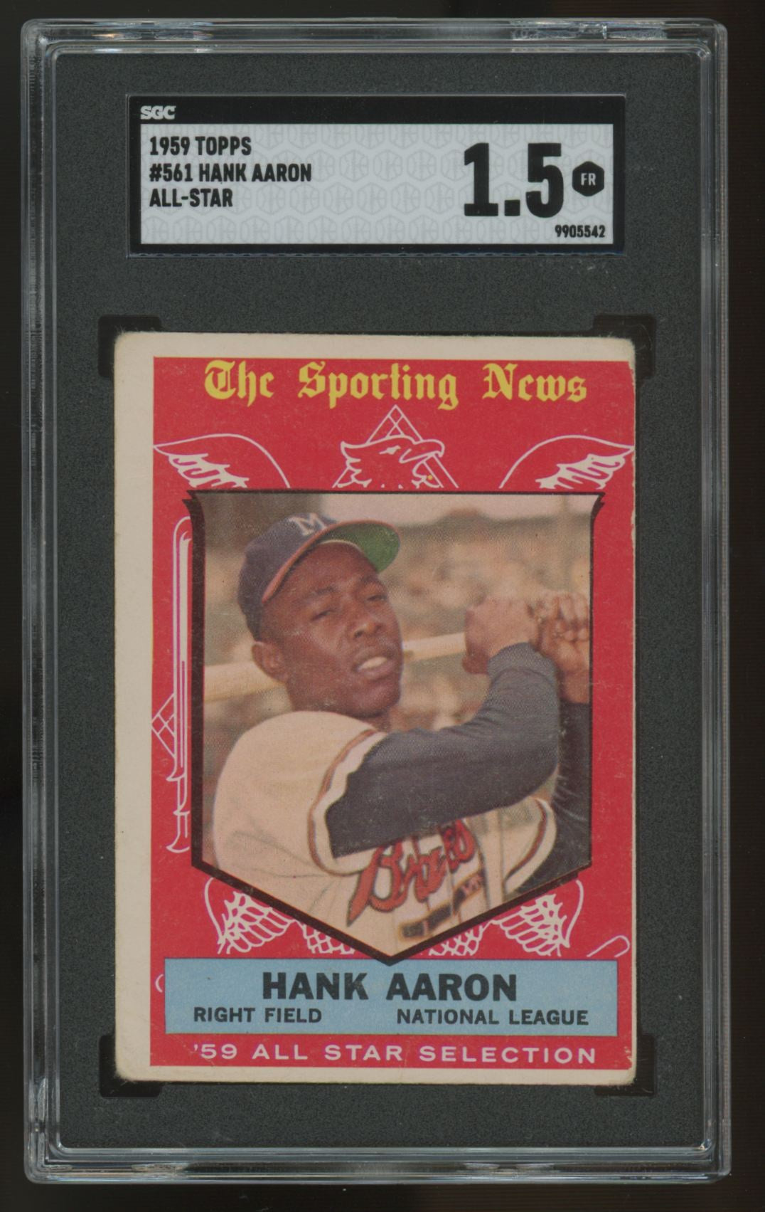 1959 Topps Hank Aaron All-Star #561 SGC 1.5