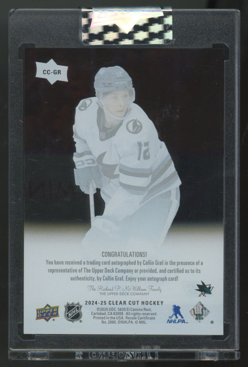 2024-25 Upper Deck Clear Cut Collin Graf RC Auto #CC-GR