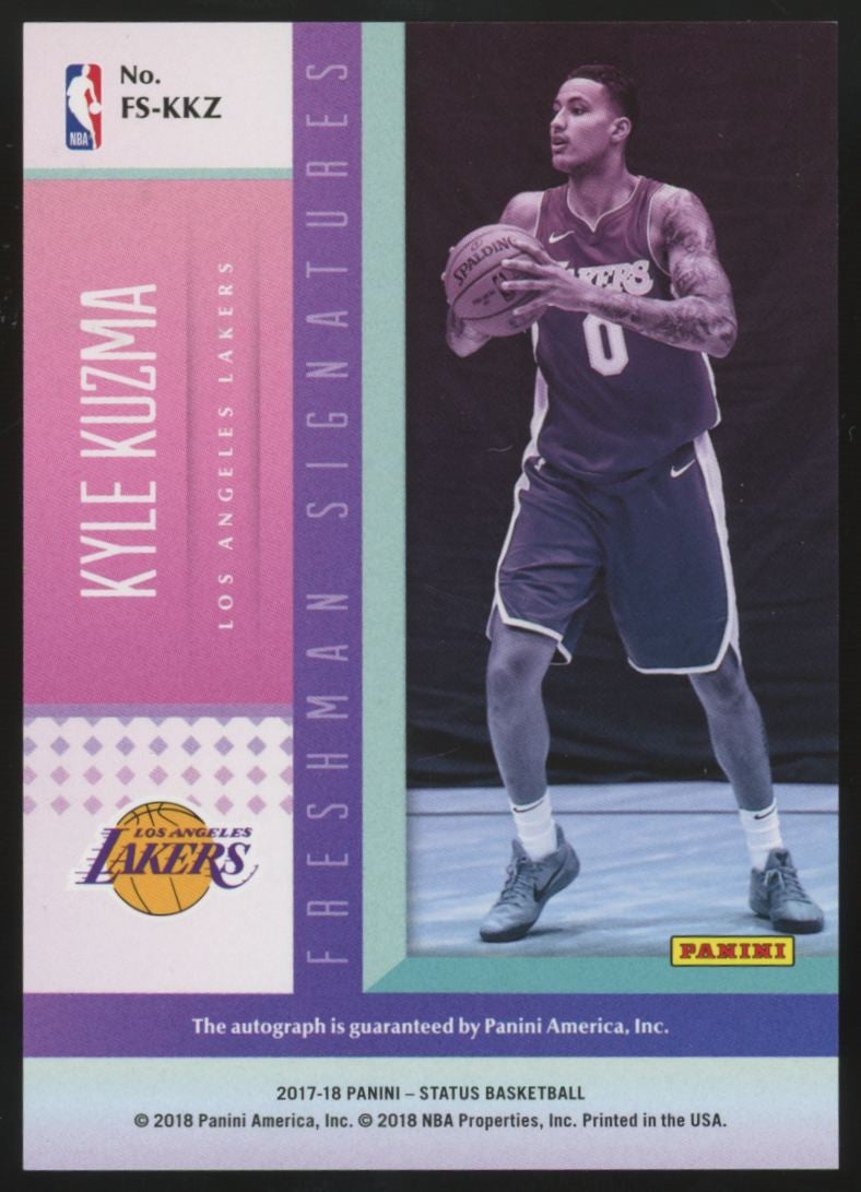 2017-18 Panini Status Kyle Kuzma RC Freshman Signatures Auto #FS-KKZ