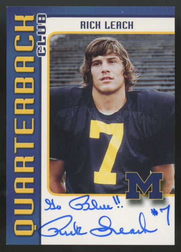 2002 TK Legacy Rich Leach Quarterback Club Auto /500 #QB1