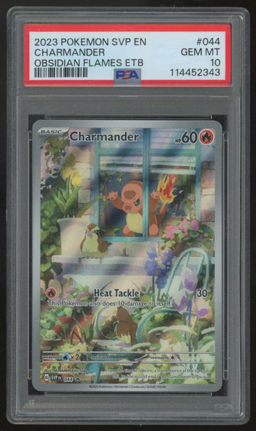 2023 Pokemon Charmander Obsidian Flames ETB Promo #44 PSA 10