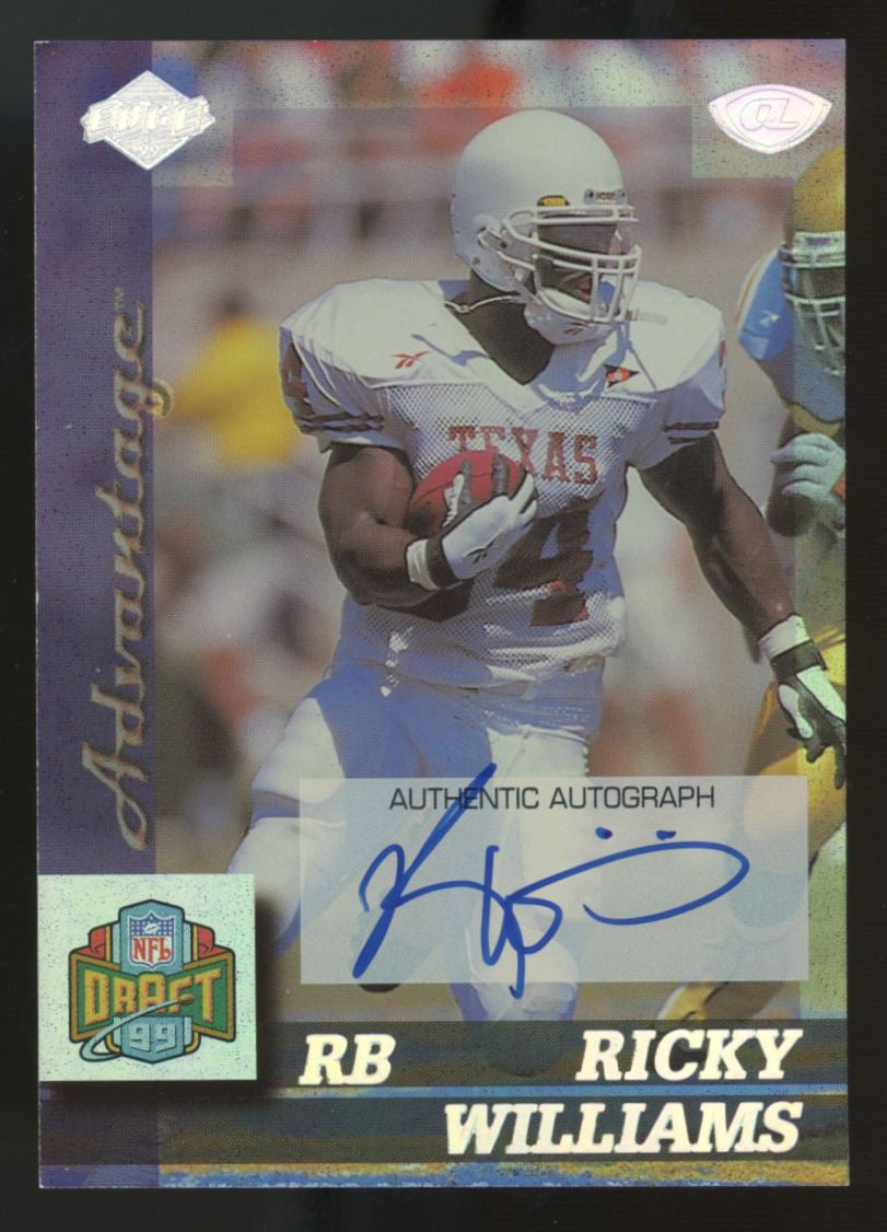1999 Collector's Edge Advantage Ricky Williams RC Auto #186