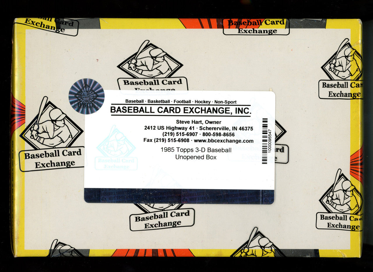 1985 Topps 3D Baseball Stars Box BBCE Wrapped And Sealed
