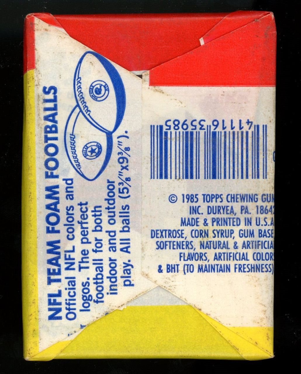 1985 Topps Football Sealed Wax Pack