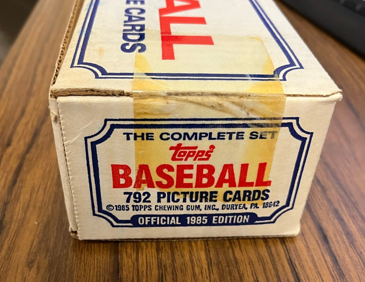 1985 Topps Baseball Factory Set (White Box w/Print) Sealed