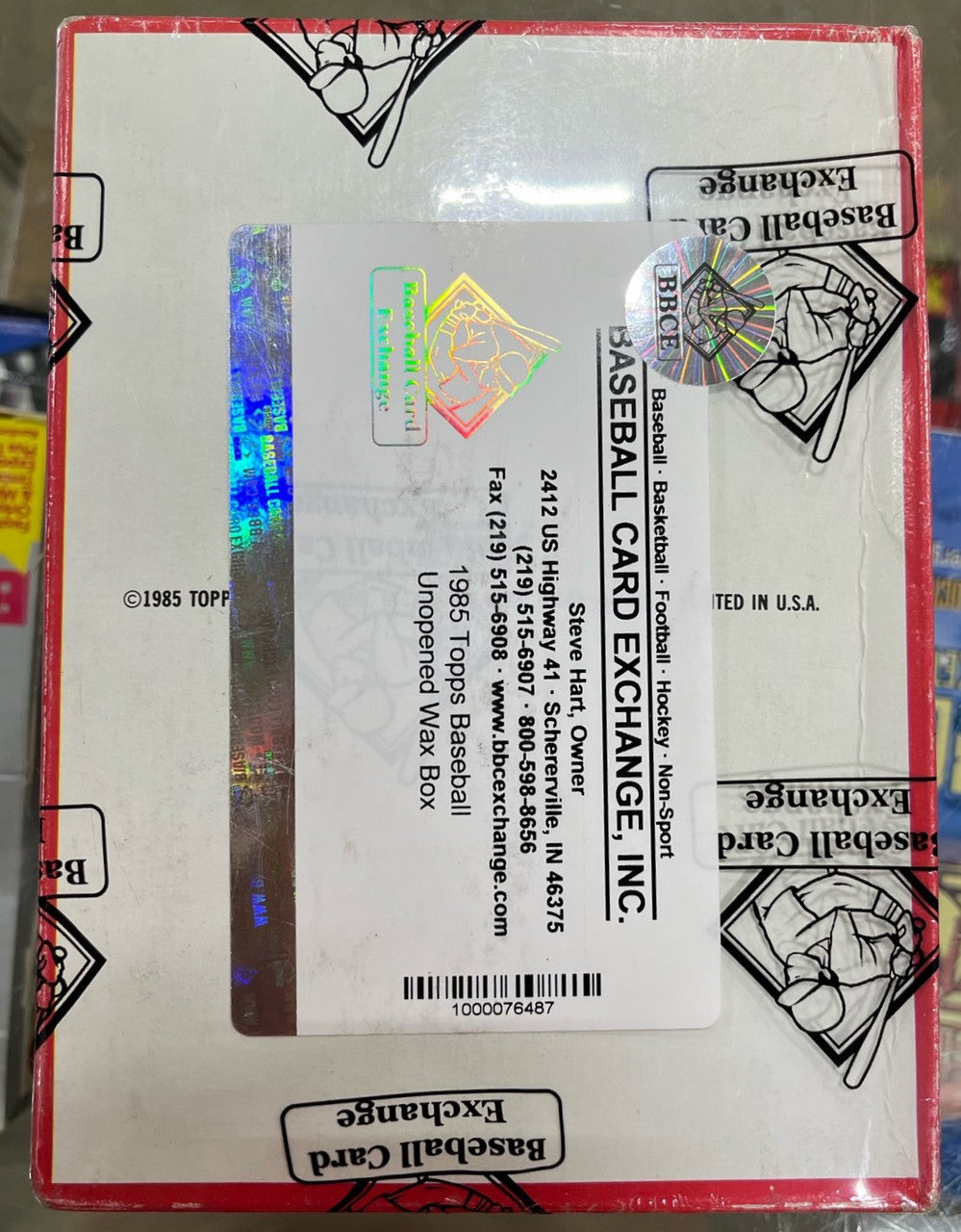 1985 Topps Baseball Wax Box BBCE Wrapped Sealed