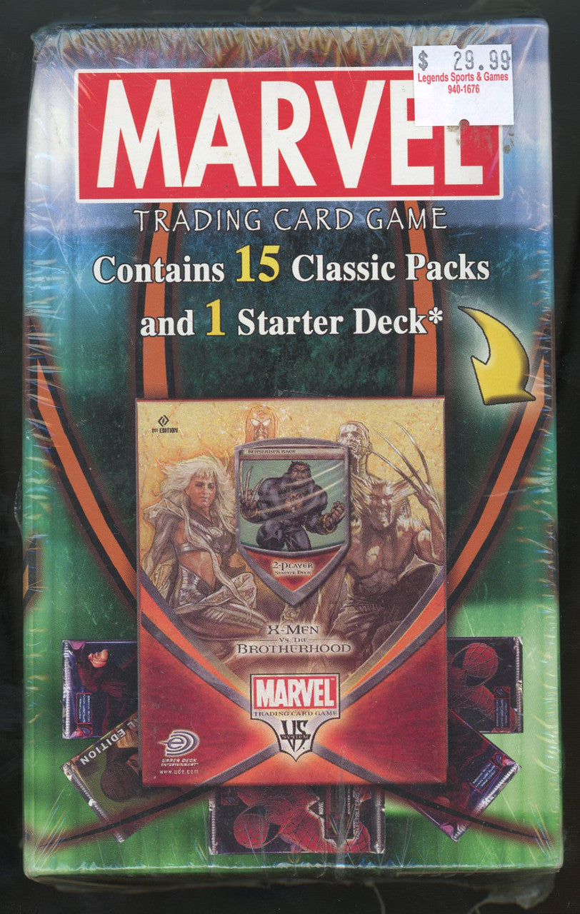 2006 Marvel X-Men vs The Brotherhood TCG Sealed Box 15 Packs + Starter Deck
