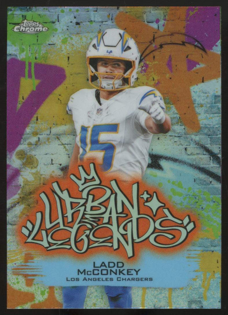 2025 Topps Chrome Ladd McConkey Urban Legends SSP #UL-7 "A"