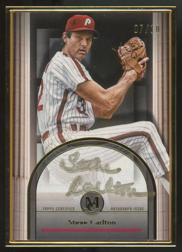 2024 Topps Museum Collection Steve Carlton Framed Auto Gold /10 #FMA-SC