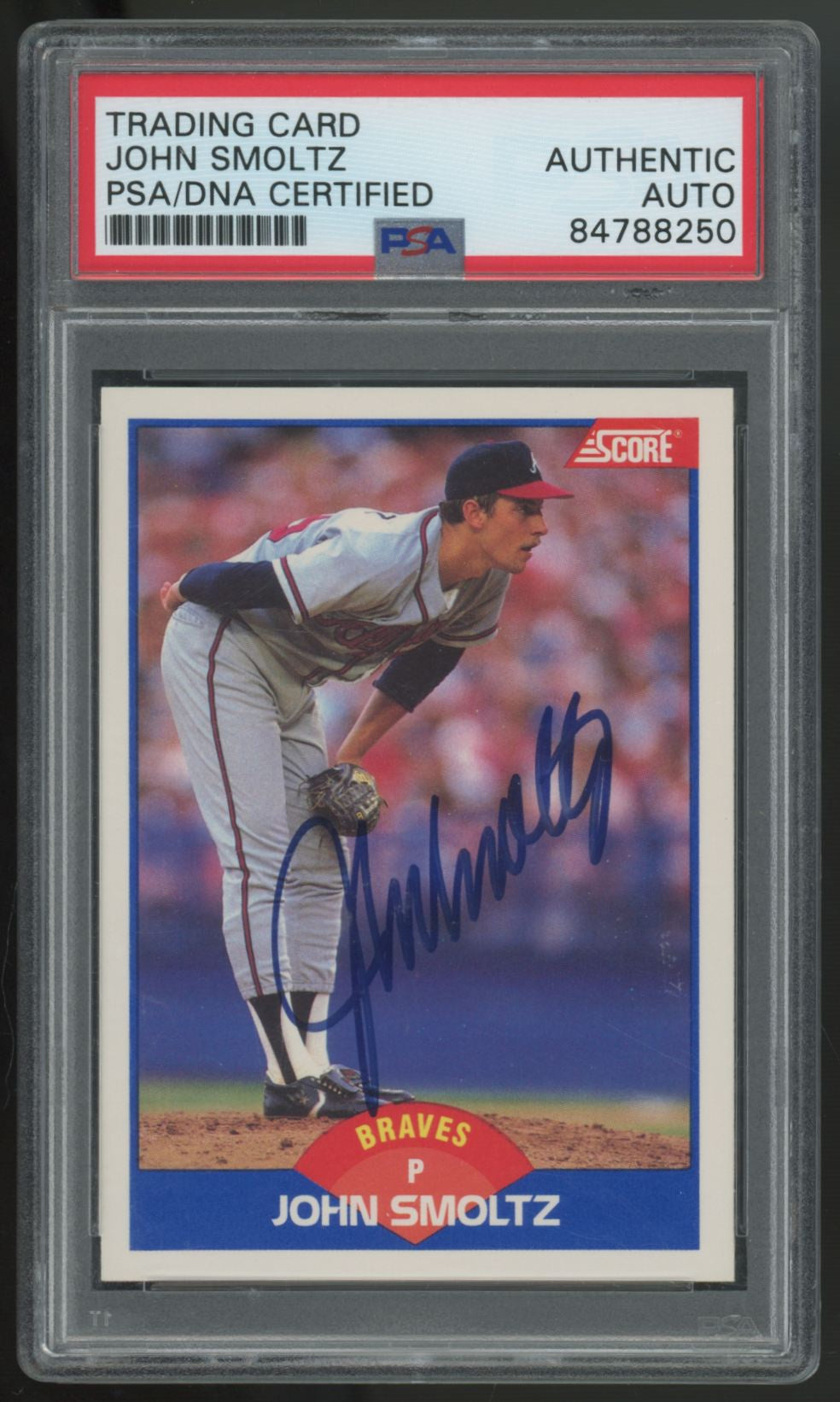 1989 Score John Smoltz RC Signed Auto #616 PSA/DNA Authentic