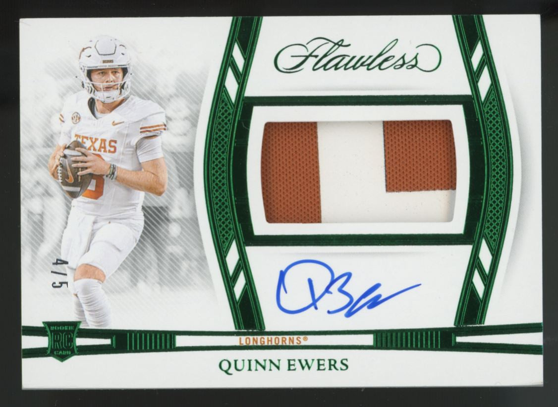2025 National Treasures Quinn Ewers RC Emerald Horizontal Patch Auto RPA /5