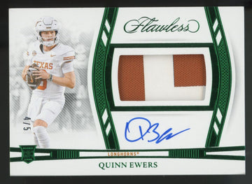 2025 National Treasures Quinn Ewers RC Emerald Horizontal Patch Auto RPA /5