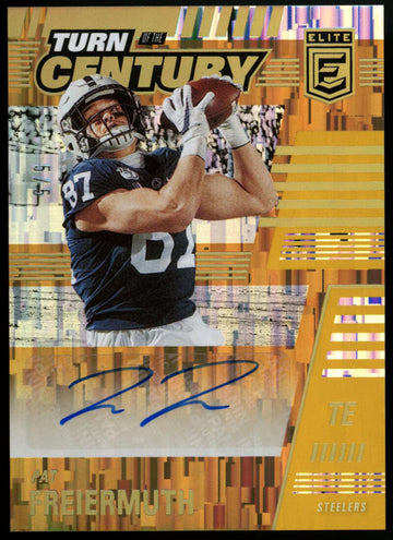 2021 Donruss Elite Pat Freiermuth Turn of the Century Gold Parallel Auto RC /5