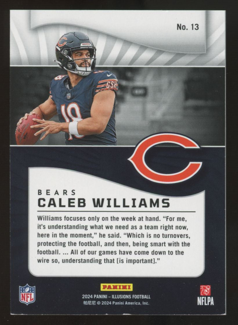 2024 Panini Illusions Caleb Williams RC Diamond Trophy /50 #13